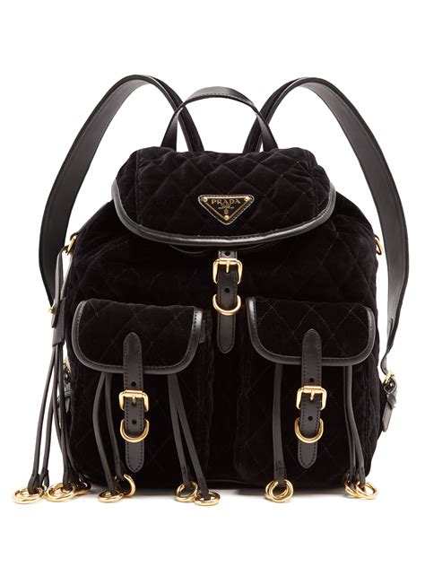 prada velvet and leather belt bag|prada unisex backpack.